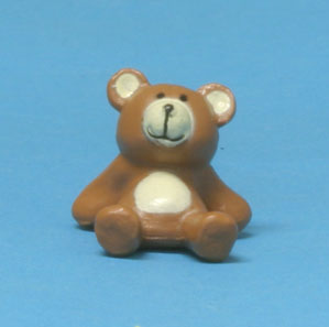 Dollhouse Miniature Seated Teddy Bear, 5/8" H